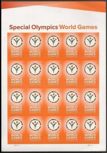 Special Olympics World Games - Stamps Sheet of 20 Scott 4986