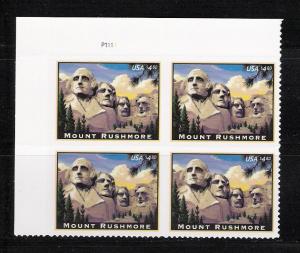MNH Plate Block Mt Rushmore Priority stamp