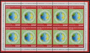 Burundi 2021 MNH Medical Stamps Fight Against Corona Variants 2090F 10v M/S IV