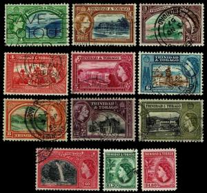 1953 Trinidad & Tobago #72-83 Elizabeth - Mostly Used - F/VF+ - $13.45 (E#3335)