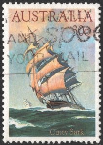 Australia SC#894 30¢ Clipper Ships: Cutty Sark, 1869 (1984) Used