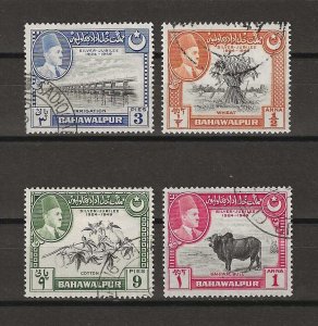 PAKISTAN/BAHAWALPUR 1949 SG 39/42 USED Cat £29