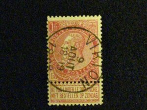 Belgium #72 used VF nibbed perf at left a209 1006