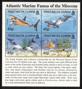 TRISTAN DA CUNHA 1998 Marine Life Sheet; Scott 619, SG 638; MNH