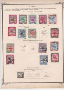 southern egypt 1902 - 1911 stamps on album page ref r11866