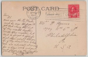 Canada 1917 WWI Camp Borden Field Post Office Machine Cancel Military Postcard