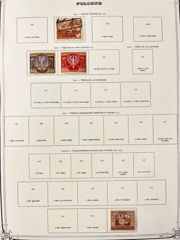 Poland 1860/1973 Timbres Poste Album MH Used (Apx 400 Items) GM3506  3,5kg