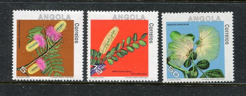 Angola 659-661, MNH, 1983, Plants Flowers 3v  x29182