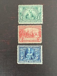 US Stamps-SC# 328 - 330 - MHR - CV $212.50