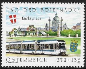 Austria - # B389 - Stamp Day '12 - Karlsplatz - MNH