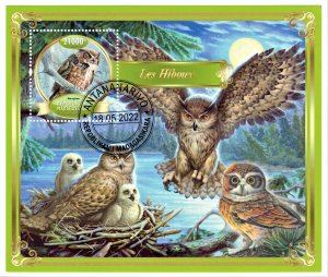 MADAGASCAR 2022 - Owls / set (sheet+block)