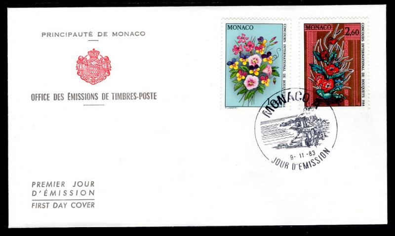 Monaco 1602-1603 Flowers U/A FDC