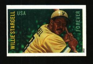 2012 45c Willie Stargell, Major League Baseball All-Star Imperforate Scott 4696a