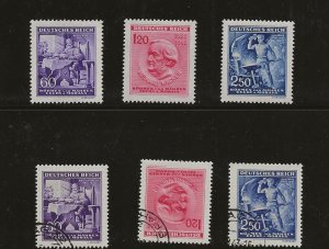 Germany  Bohemia & Moravia 1943 Wagner set of 3 MNH & used