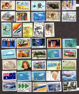 Australia, Lot of 50 used stamps, CV= $ 12.50  Lot 220360 -01