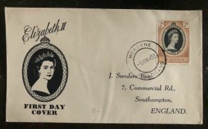 1953 Mbabane Swaziland First Day Cover Queen Elizabeth 2 coronation QE2 FDC