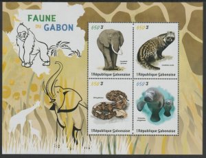 GABON - 2018 - Fauna of Gabon - Perf 4v Sheet - MNH -Private Issue