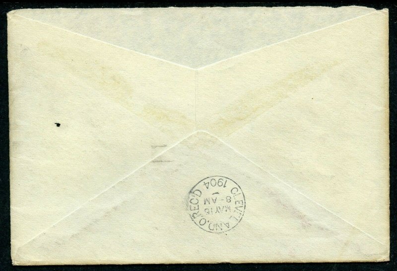 U.S. Scott 324 2 Cent Louisiana Purchase On Cover from Oak Park, Illinois