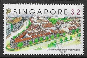 SINGAPORE SG717 1993 $2  CONSERVATION OF TANJONG PAGAR DISTRICT USED