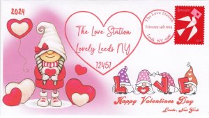 24-014, 2024, Valentines Day, Event Cover, Pictorial Postmark, Leeds NY, Love, g