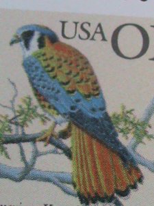 ​UNITED STATES-19905-SC#2476 AMERICAN KESTREL BIRD MNH PLATE BLOCK OF 4 VF