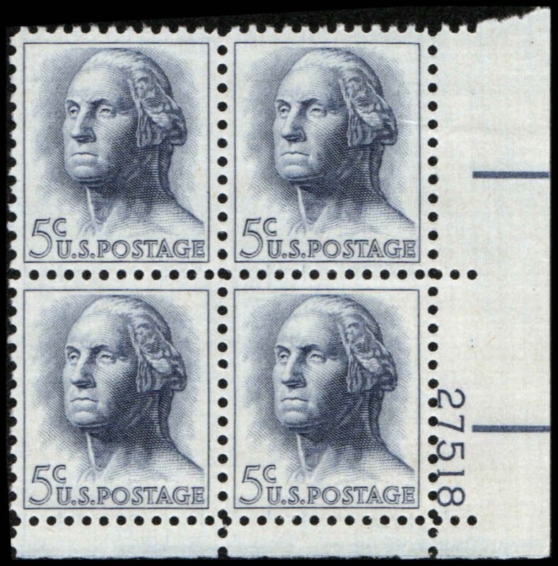 US #1213 WASHINGTON MNH LR PLATE BLOCK #27518