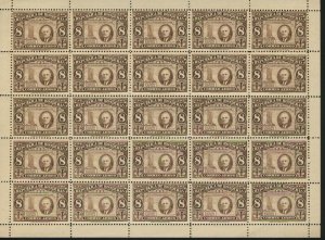 Honduras Hinged Scott # C 158 sheet Roosevelt Value $40