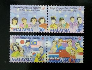 Malaysia 16th Asian Pacific Dental Congress 1993 Costume Japan Korea (stamp) MNH