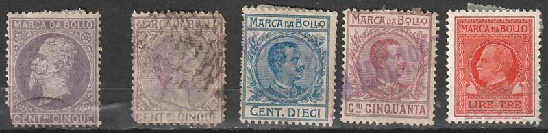 Italy Used Fiscal Stamps