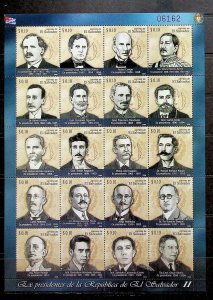 SALVADOR Sc 1679 NH MINISHEET OF 2008 - PRESIDENTS - (CT5)