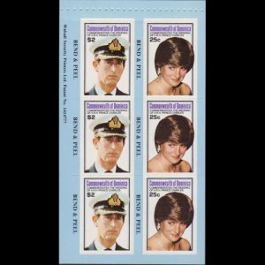 DOMINICA 1981 - Scott# 705a Royal Wedding BP Set of 1 NH