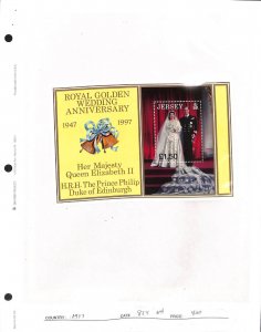 Jersey, Postage Stamp, #824 Mint NH, 1997 Royal Wedding, Queen Elizabeth (BC)