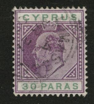 Cyprus Scott 51 KEVII  1904 wmk 3