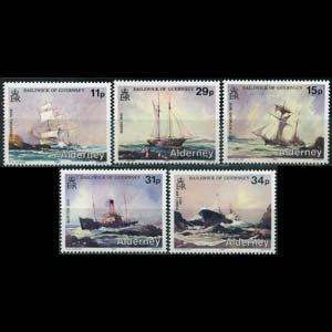 GUERNSEY-ALDERNEY 1987 - Scott# 32-6 Shipwrecks Set of 5 NH