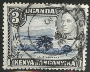 Kenya Uganda and Tanganyika KUT Scott 82 used 3sh CV$6.50