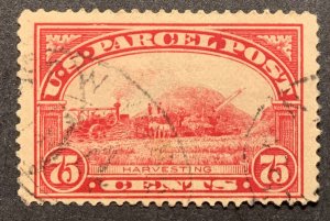 #Q11 – 1913 75c Harvesting Parcel Post.  Used average.