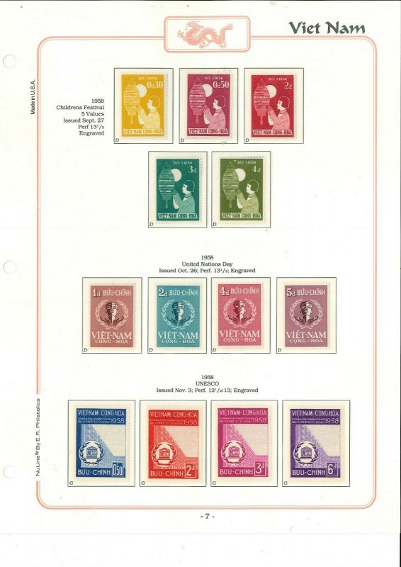 South Viet Nam - 1975 - Sc 1-516 - Complete stamp collection - MNH