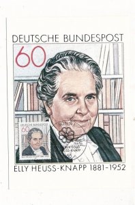 D325266 Germany Maximum Card Famous Women 1981 Elly Heuss Knapp