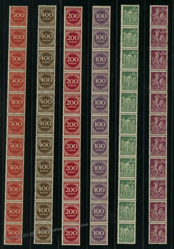 Inflation Coil Strips MNH Lot Group Collection 30572