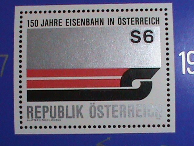 Austria  Stamp:1987 SC#1399, Austrian Railways Sesqi-centenary -mnh-S/S sheet-