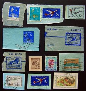 Packet, South Africa, 12 Misc Stamps