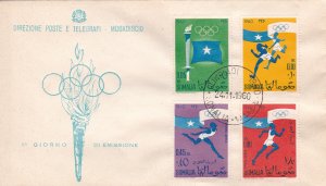 Somalia # 248-249, C73-74, Rome Summer Olympics, First Day Cover