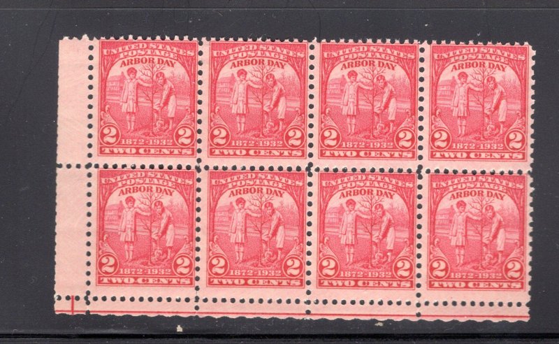 717 MNH corner block of 8, Arbor Day