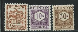 Reunion #J18,J26,J27 Postage Due  (MLH)  CV $0.75