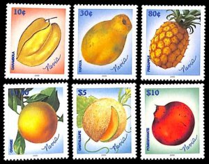 Nevis 2000, Definitives, fruit 6v (with year 2000), MNH