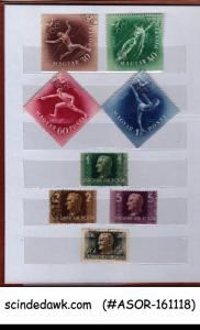 COLLECTION OF HUNGARY USED STAMPS IN SMALL STOCK BOOK - 100V