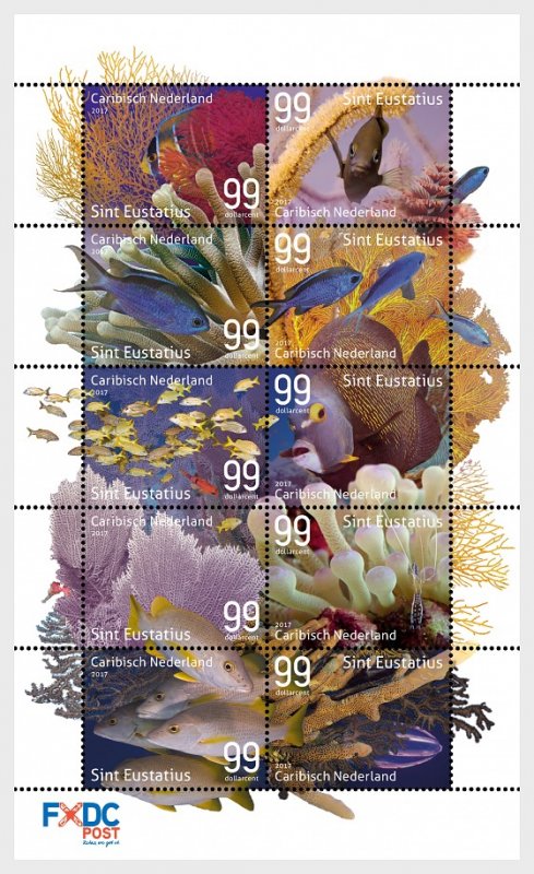 Stamps 2017 Caribbean Netherlands - Underwater World of St. Eustatius - Set.