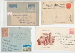 Nepal India Covers FDC Airletter x 10 ZK2864