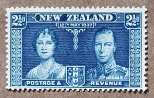 New Zealand #224 2½d Coronation of George VI & Elizabeth MNG (1937)