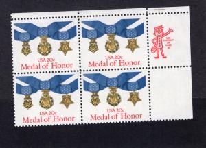2045 Medal of Honor, MNH UR-ZIP Blk/4